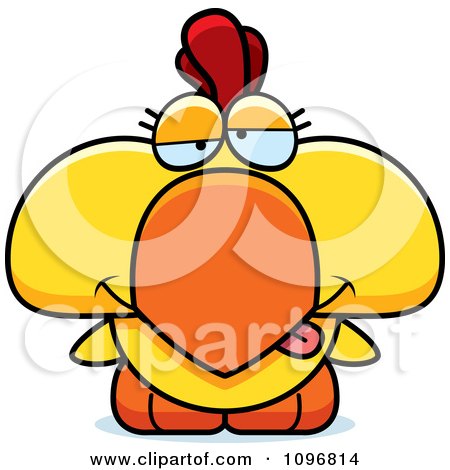 Clipart Goofy Yellow Rooster Chick - Royalty Free Vector Illustration by Cory Thoman