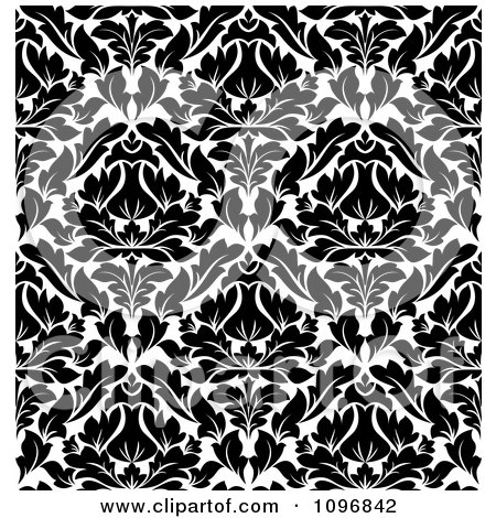 Clipart Black And White Triangular Damask Pattern Seamless Background 19 - Royalty Free Vector Illustration by Vector Tradition SM