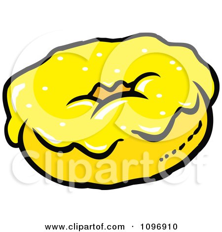 Clipart Donut With Yellow Frosting - Royalty Free Vector Illustration by Johnny Sajem