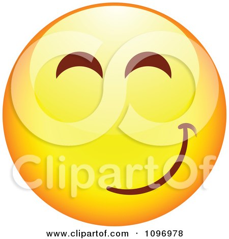 Clipart Yellow Cartoon Smiley Emoticon Happy Face 15 - Royalty Free Vector Illustration by beboy