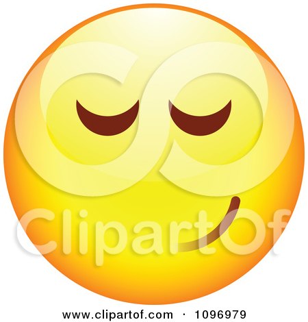 Clipart Yellow Cartoon Smiley Emoticon Happy Face 21 - Royalty Free Vector Illustration by beboy