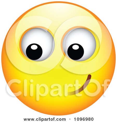Clipart Yellow Cartoon Smiley Emoticon Happy Face 22 - Royalty Free Vector Illustration by beboy