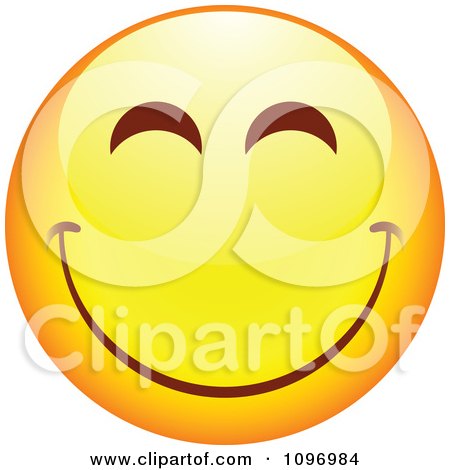 Clipart Yellow Cartoon Smiley Emoticon Happy Face 19 - Royalty Free Vector Illustration by beboy