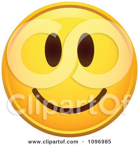 Clipart Yellow Cartoon Smiley Emoticon Happy Face 8 - Royalty Free Vector Illustration by beboy