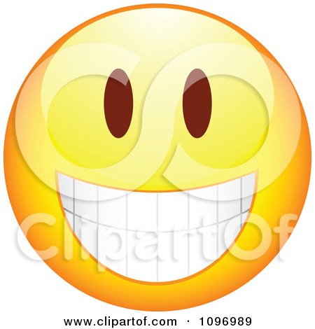 Clipart Yellow Cartoon Smiley Emoticon Happy Face 10 - Royalty Free Vector Illustration by beboy