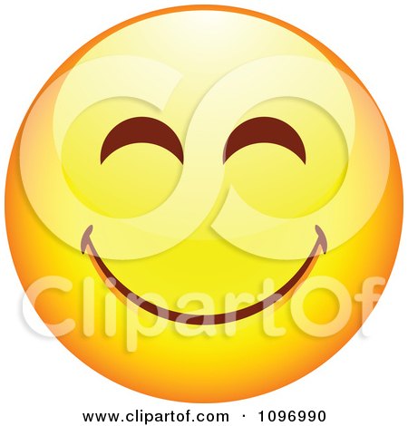 Clipart Yellow Cartoon Smiley Emoticon Happy Face 11 - Royalty Free Vector Illustration by beboy