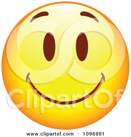 Clipart Yellow Cartoon Smiley Emoticon Happy Face 12 - Royalty Free Vector Illustration by beboy