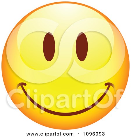 Clipart Yellow Cartoon Smiley Emoticon Happy Face 14 - Royalty Free Vector Illustration by beboy