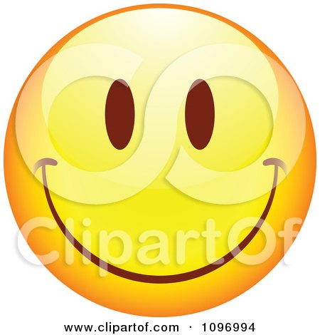 Clipart Yellow Cartoon Smiley Emoticon Happy Face 16 - Royalty Free Vector Illustration by beboy