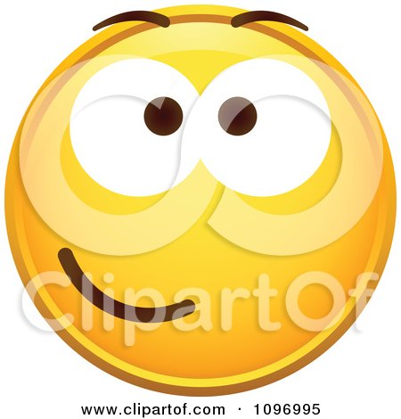 Clipart Yellow Cartoon Smiley Emoticon Happy Face 6 - Royalty Free Vector Illustration by beboy