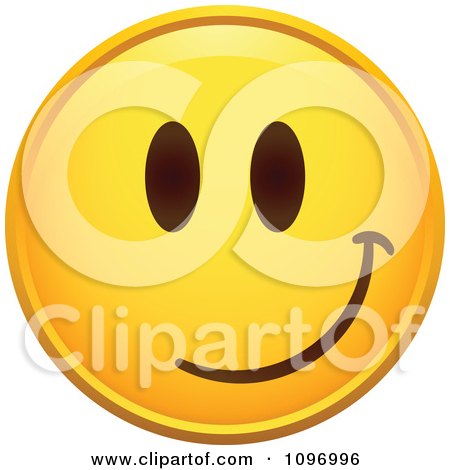 Clipart Yellow Cartoon Smiley Emoticon Happy Face 7 - Royalty Free Vector Illustration by beboy