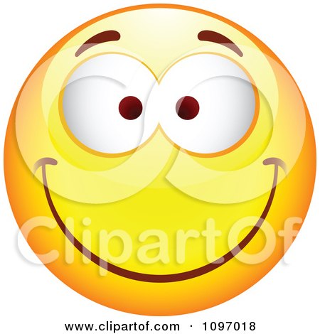 Clipart Yellow Cartoon Smiley Emoticon Happy Face 17 - Royalty Free Vector Illustration by beboy