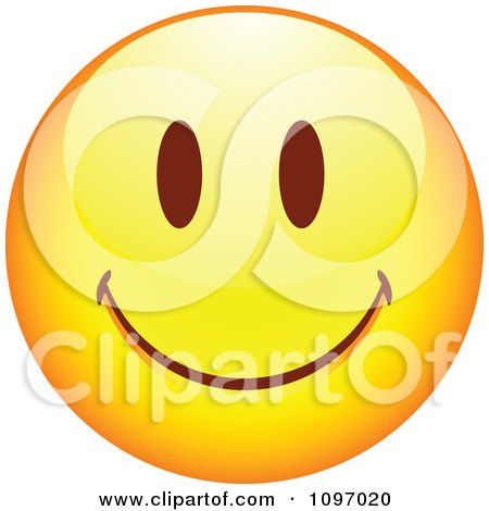 Clipart Yellow Cartoon Smiley Emoticon Happy Face 5 - Royalty Free Vector Illustration by beboy
