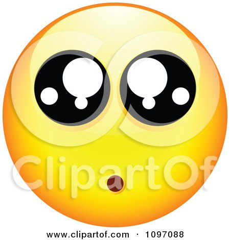 Clipart Amazed Yellow Emoticon Smiley Face - Royalty Free Vector Illustration by beboy