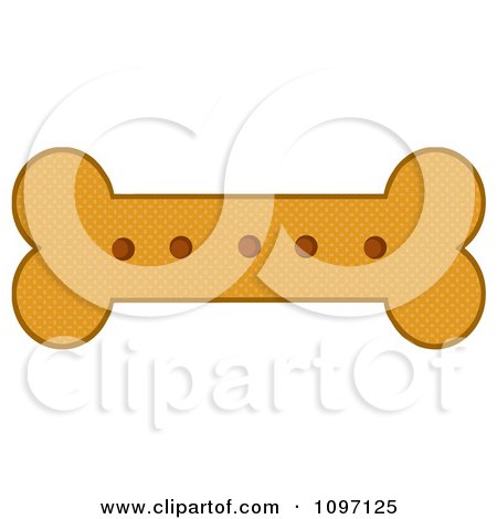 Clipart Baked Dog Bone Biscuit - Royalty Free Vector Illustration by Hit Toon