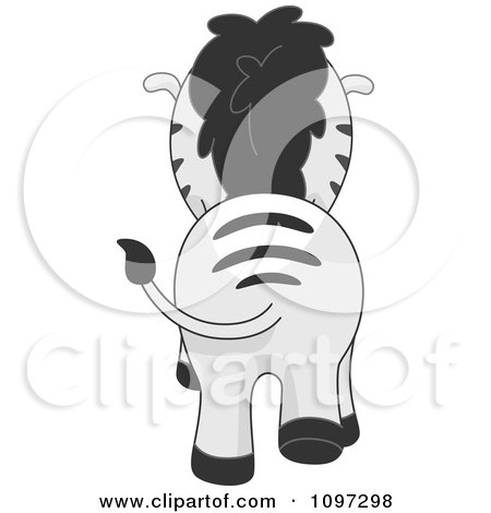 Clipart Zebra Walking Away - Royalty Free Vector Illustration by BNP Design Studio