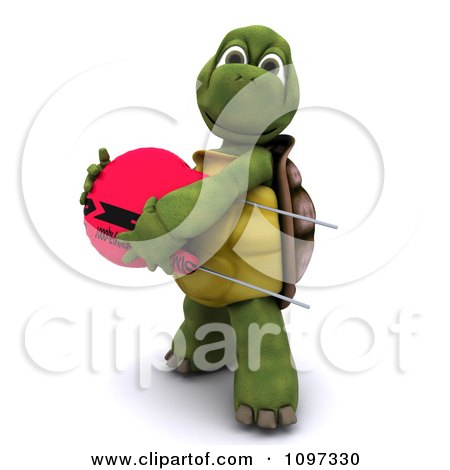 Clipart 3d Tortoise Holding A Capacitor - Royalty Free CGI Illustration by KJ Pargeter