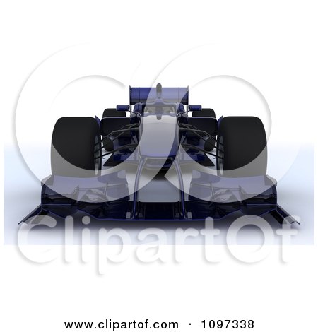 Clipart 3d Dark Blue Formula One Race Car - Royalty Free CGI Illustration by KJ Pargeter