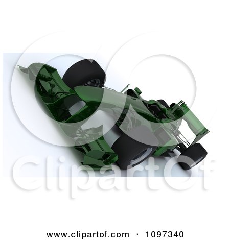 Clipart 3d Green Formula One Race Car - Royalty Free CGI Illustration by KJ Pargeter