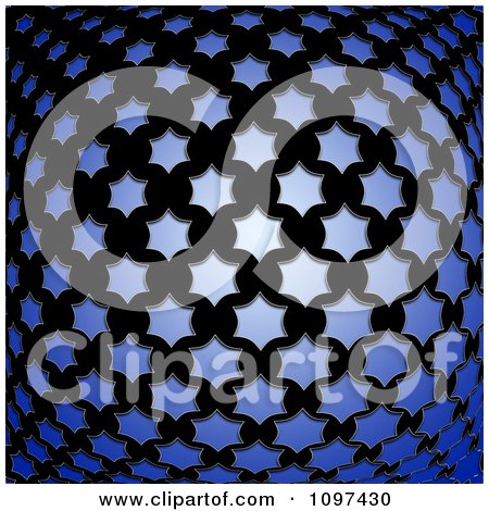 Clipart Black And Blue Star Background - Royalty Free CGI Illustration by chrisroll