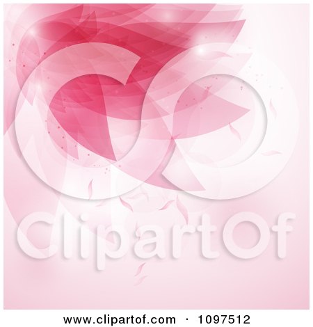 Clipart Decorative Pink Flower Petal Background - Royalty Free Vector Illustration by KJ Pargeter