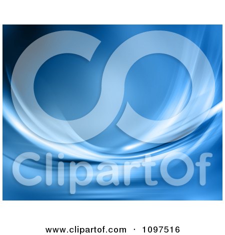 Clipart Background Of Blue Liquid Waves - Royalty Free CGI Illustration by KJ Pargeter