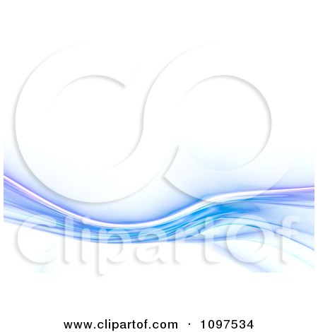 Clipart Blue Fractal Liquid Wave Over White - Royalty Free Illustration by Arena Creative