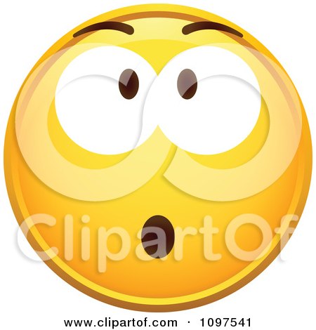 Clipart Surprised Yellow Emoticon Smiley Face - Royalty Free Vector Illustration by beboy
