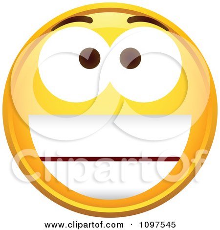 Clipart Pleased Yellow Emoticon Smiley Face - Royalty Free Vector Illustration by beboy