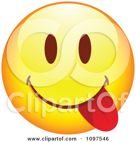 Clipart Yellow Goofy Cartoon Smiley Emoticon Face 11 - Royalty Free Vector Illustration by beboy
