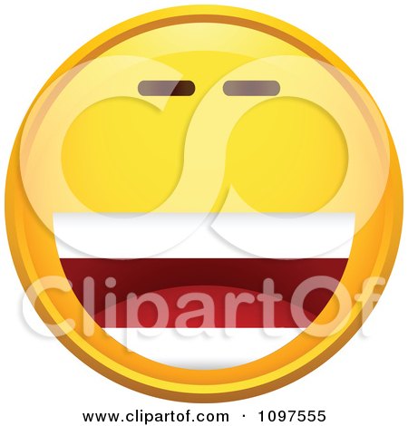 Clipart Laughing Yellow Cartoon Smiley Emoticon Face 1 - Royalty Free Vector Illustration by beboy