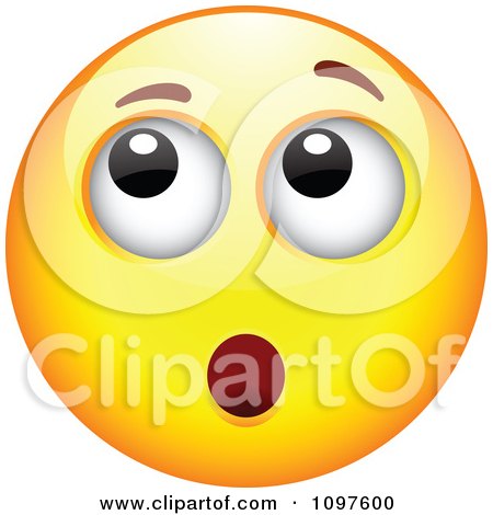 Clipart Shocked Yellow Emoticon Smiley Face - Royalty Free Vector Illustration by beboy