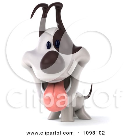 Clipart 3d Happy Jack Russell Terrier Dog - Royalty Free CGI Illustration by Julos