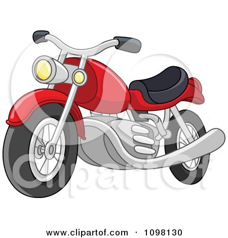 Clipart Red Motorcycle - Royalty Free Vector Illustration by yayayoyo