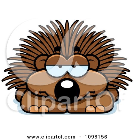 Clipart Bored Porcupine - Royalty Free Vector Illustration by Cory Thoman