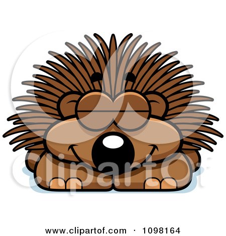 Clipart Sleeping Porcupine - Royalty Free Vector Illustration by Cory Thoman