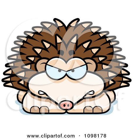 Clipart Angry Hedgehog - Royalty Free Vector Illustration by Cory Thoman