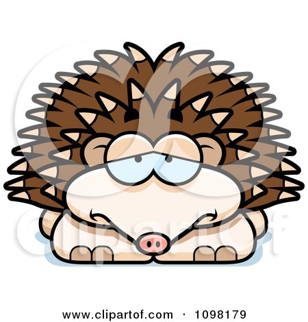 Clipart Depressed Hedgehog - Royalty Free Vector Illustration by Cory Thoman