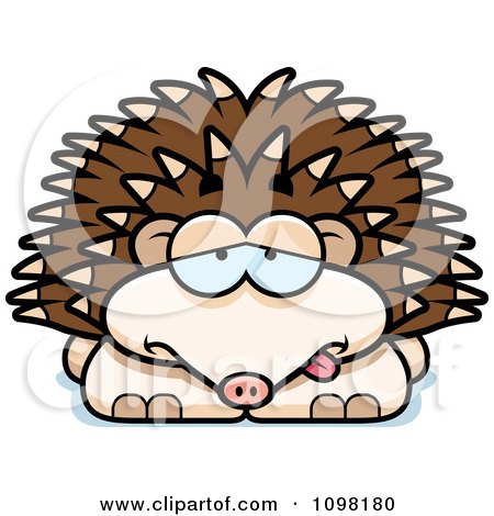 Clipart Sick Hedgehog - Royalty Free Vector Illustration by Cory Thoman