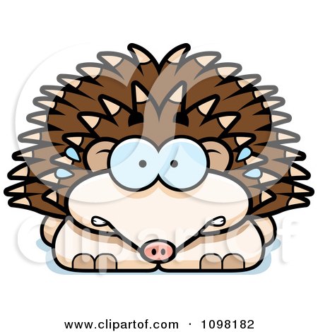Clipart Scared Hedgehog - Royalty Free Vector Illustration by Cory Thoman