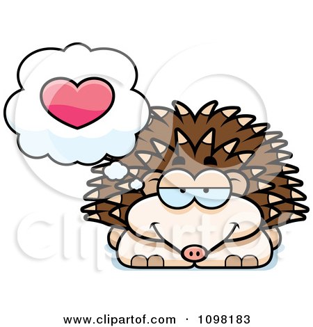 Clipart Hedgehog In Love - Royalty Free Vector Illustration by Cory Thoman