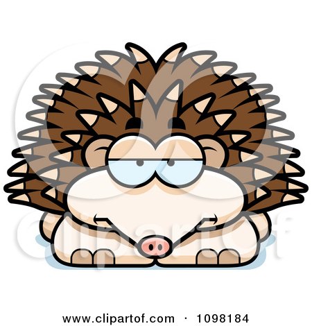 Clipart Bored Hedgehog - Royalty Free Vector Illustration by Cory Thoman