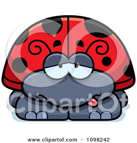 Clipart Sick Ladybug - Royalty Free Vector Illustration by Cory Thoman