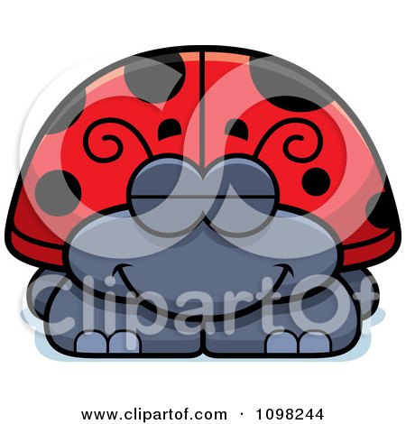 Clipart Sleeping Ladybug - Royalty Free Vector Illustration by Cory Thoman