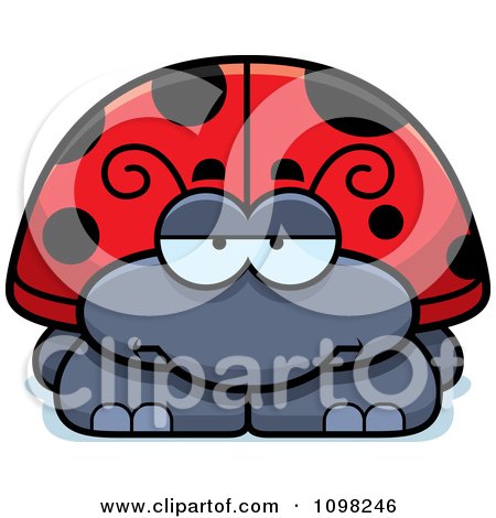 Clipart Bored Ladybug - Royalty Free Vector Illustration by Cory Thoman