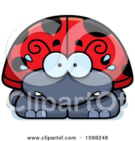 Clipart Scared Ladybug - Royalty Free Vector Illustration by Cory Thoman