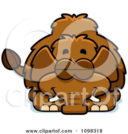 Clipart Happy Wooly Mammoth - Royalty Free Vector Illustration by Cory Thoman