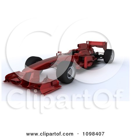 Clipart 3d Dark Red Formula One Race Car - Royalty Free CGI Illustration by KJ Pargeter