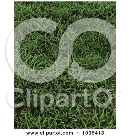 Clipart 3d Background Of Green Grass - Royalty Free CGI Illustration by KJ Pargeter