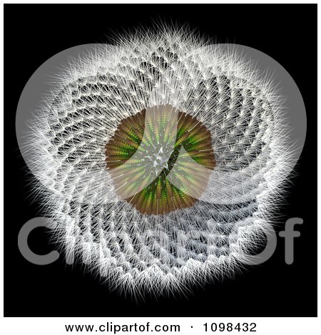 Clipart 3d Dandelion Seed Head With A Fibonacci Sequence Pattern 3 - Royalty Free CGI Illustration by Leo Blanchette